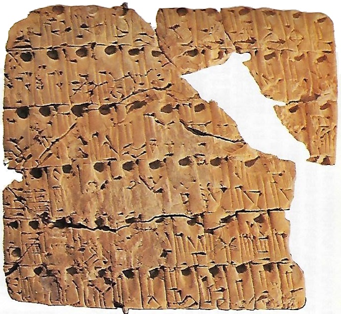 우르크에서 발굴된 이 진흙판에는 가장 오래된 문자가 쓰여 있는데 제작 연도는 BC 4000년 말 정도로 추정된다 이 진흙판에는 오늘날의 사전과 비슷한 내용이 세로로 새겨져 있다